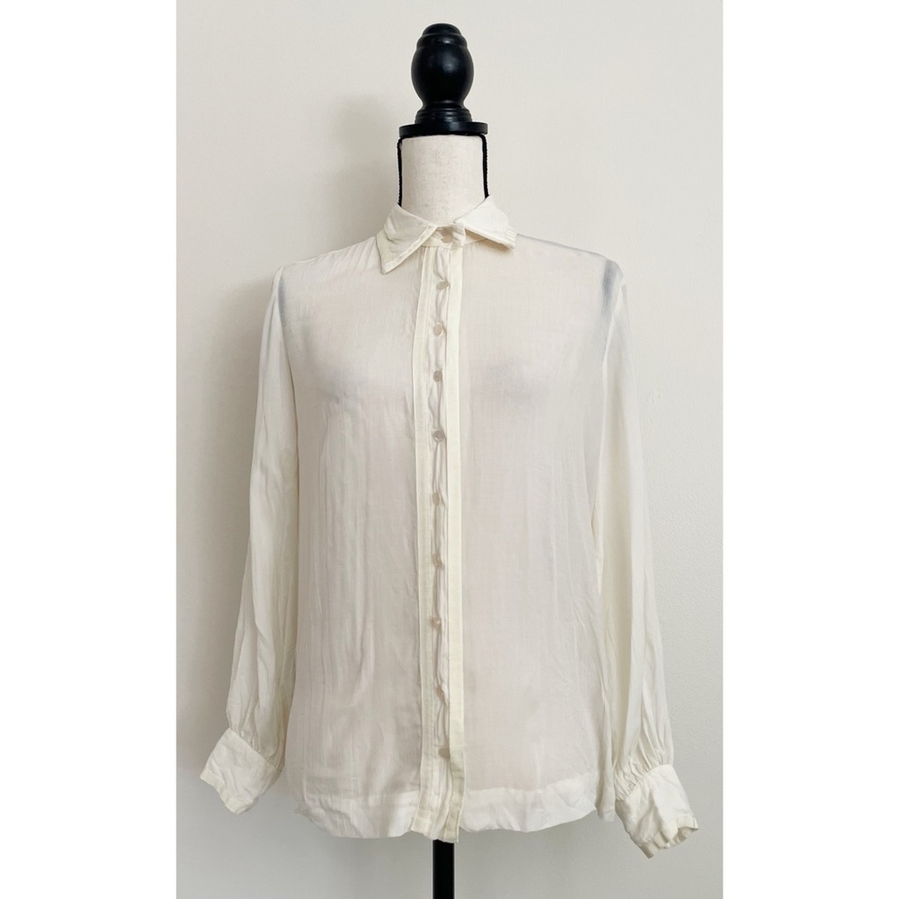 Vintage 60s Collared Button Down Blouse